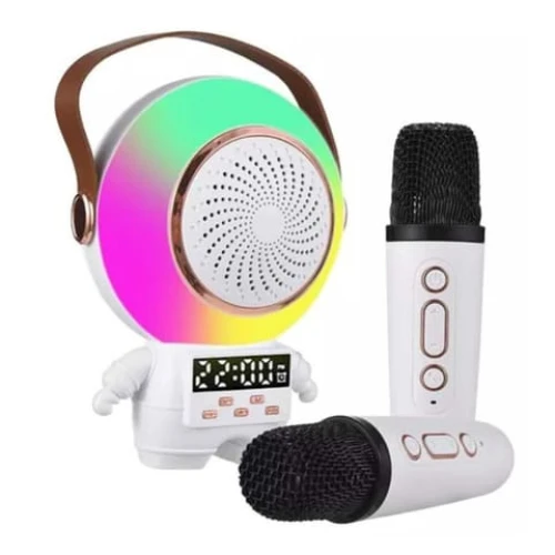 COD:T66 Speaker Astronauta con Micrófonos Inalámbricos y Luces RGB