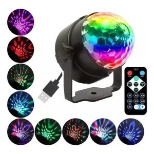 COD: Luz LED Giratoria de Fiesta con Control Remoto