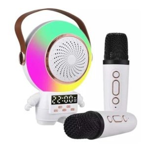 COD:T66 Speaker Astronauta con Micrófonos Inalámbricos y Luces RGB